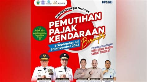 Pemutihan Pajak Kendaraan 2022 Di Sumut Mulai 6 September Hingga 30