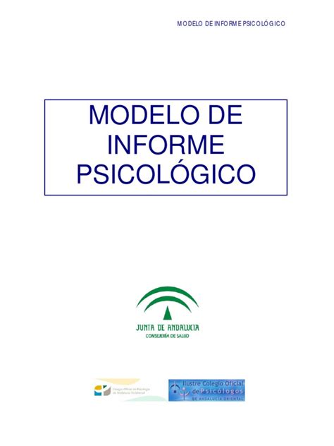 PDF Modelo De Informe Psicologico Madurez DOKUMEN TIPS