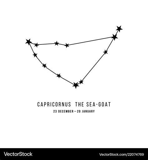 Zodiac Constellation Capricornus Royalty Free Vector Image