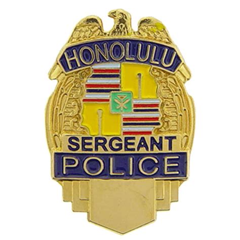 Honolulu Police Officer Sergeant Badge Pin 1 - Etsy