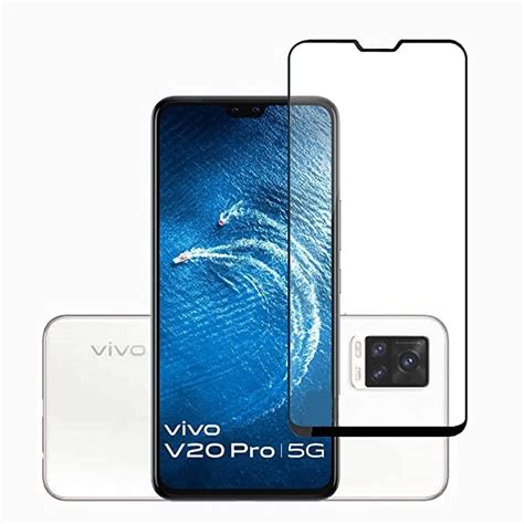 Imenba Tempered Glass For Vivo V20 Pro Black Gorilla Glass Edge To Edge 6d Screen Protector