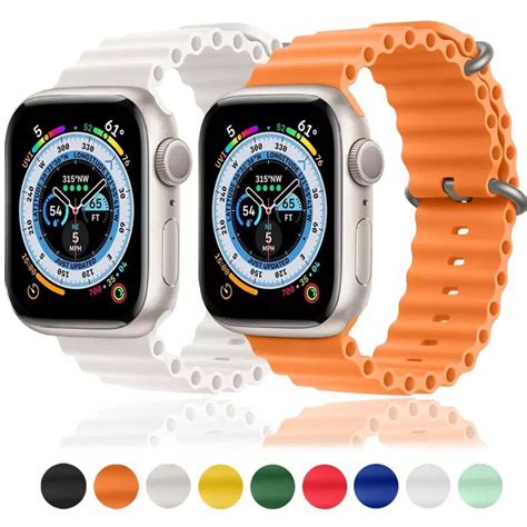 Pulseira Oceano branca modelo novo compatível Apple Watch 38 40 42 44