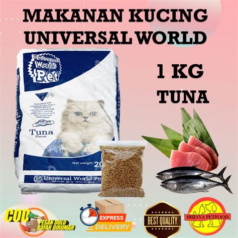 Jual Makanan Kucing Universal World Pet Tuna Repack Kg Shopee Indonesia