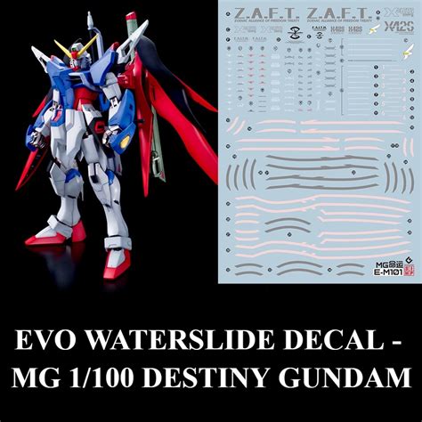 EVO Waterslide Decal MG101 MG 1 100 ZGMF X42S Destiny Gundam