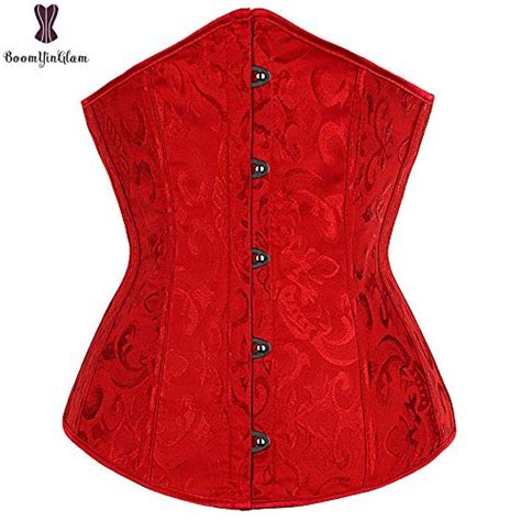 Buy ZZEBRA Red Sexy Red Jacquard Corset Underbust Women Outwear