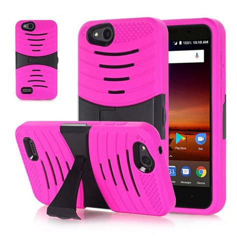 Zte Tempo X N9137 Blade Vantage Hybrid Silicone Case Cover Stand