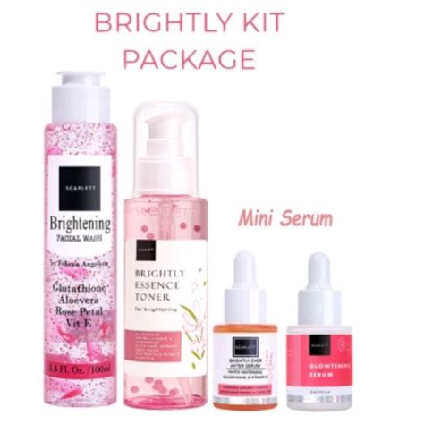 Jual Paket Scarlett Whitening Brightly Kit Package With Serum Mini