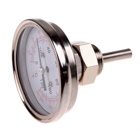 Analogue Thermometer With 1 2 BSP Male Thread Dark Farm