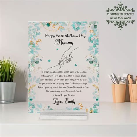 Personalized Happy First Mothers Day Acrylic Plaque First Mothers Day