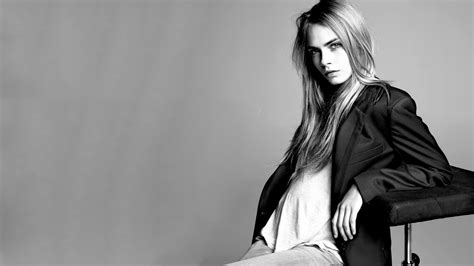Women Simple Background Long Hair Blonde Cara Delevingne White