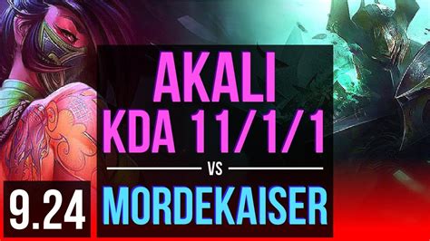 AKALI Vs MORDEKAISER TOP 3 Early Solo Kills KDA 11 1 1 Legendary