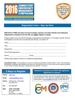 Fillable Online Ccm Ct Registration Form Sign Up Now Ccm Ctorg Fax