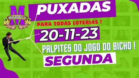 PUXADAS PT BH LOOK PB SP LN E SP PALPITES DIA 20 11 2023 DO JOGO DO