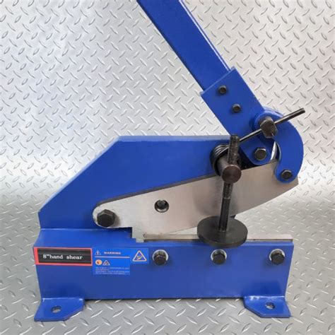 Manual Hand Shear Metex Quality 200mm Bench Mounted Metal Guillotine Cutter Red Fox Machinery