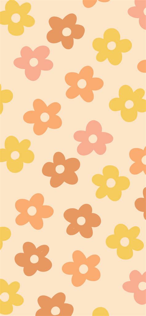 Hippie Flowers Yellow Pattern Wallpapers Cool Flowers Wallpaper