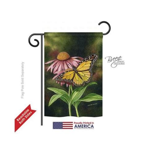 Breeze Decor 54086 Coneflower 2 Sided Impression Garden Flag 13 X 18