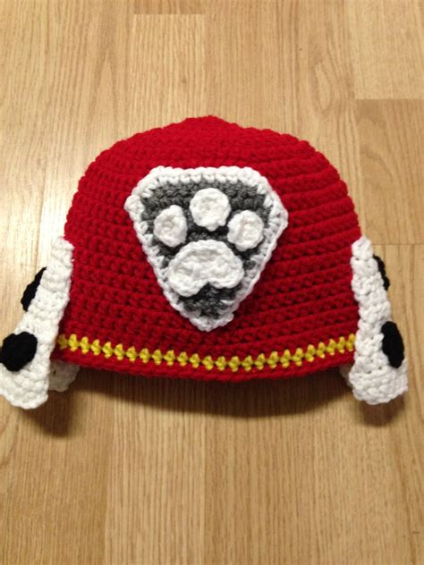 Paw Patrol Marshall Crochet Hat