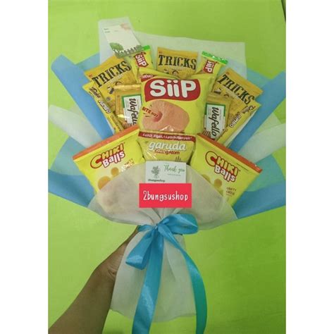 Jual Buket Snack Kuning Bisa Request Snack Warna Lain Free Kartu