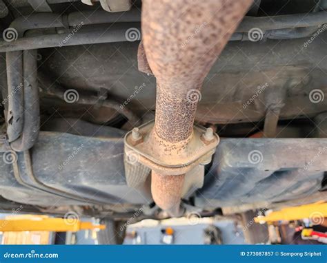 car exhaust pipe rusty iron  pipe stock image image  black