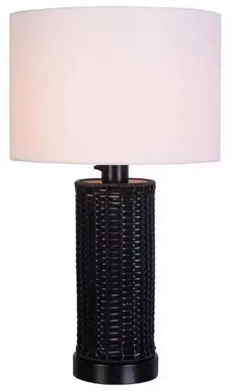 Hampton Bay Hdp Bl Maplebrook Outdoor Or Indoor Round Table Lamp