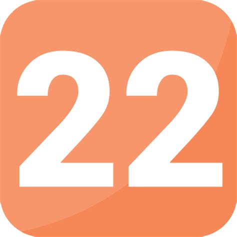 Number 22 Generic Flat Icon