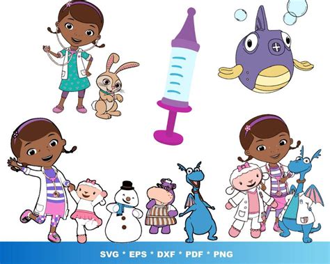 Scrapbooking Cutting File Vector Doc Dottie Mcstuffins 002 Svg Dxf Eps