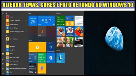 Como Trocar Temas Cores E Foto De Fundo No Sistema Windows Youtube