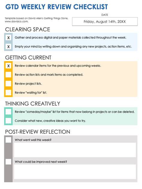 Free Getting Things Done GTD Templates Smartsheet