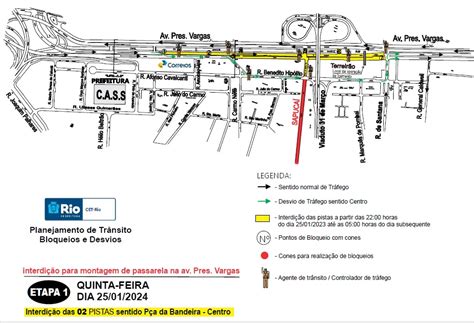 Cet Rio Monta Esquema De Tr Nsito Para Montagem Da Passarela De