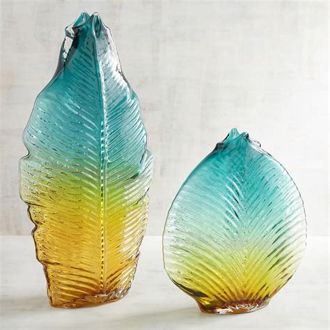 Art Glass Leaf Vases Pier 1 Imports Leaf Vase Glass Art Glass Leaves