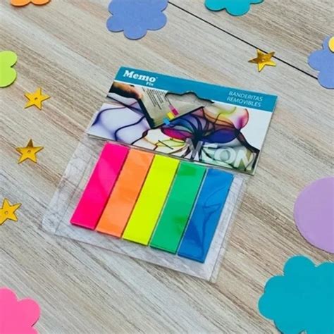 Se Alador Pvc Memo Fix Neon Banderitas