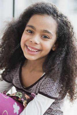 young girl looking at viewer - Stock Image - F003/7445 - Science Photo ...