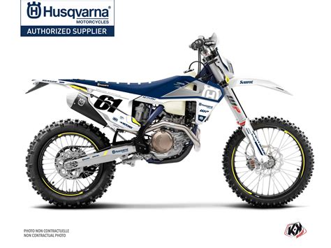 Husqvarna 450 FE Dirt Bike D SKT Graphic Kit Blue Kutvek Kit Graphik