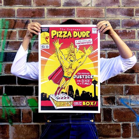 INSIDE THE ROCK POSTER FRAME BLOG: Pizza Dude Poster by John Debono-Cullen