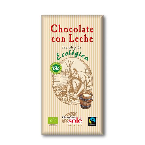 Chocolate Leche Eco Chocolates Sol