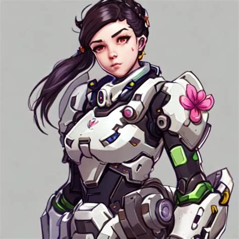 Concept Art In Overwatch Style Girl Wearing Mech Su Openart