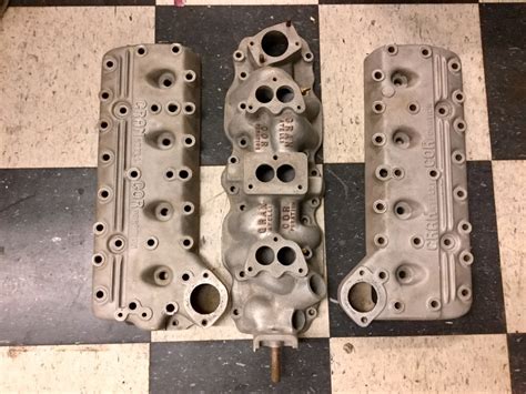 Very Rare Grancor Flathead Ford 8ba Matching Heads And Intake The H A M B