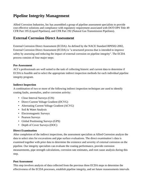 Pdf Pipeline Integrity Management Filepipeline Integrity Management