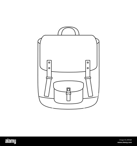 School Bag Line Drawing Stock Vector Image And Art Alamy