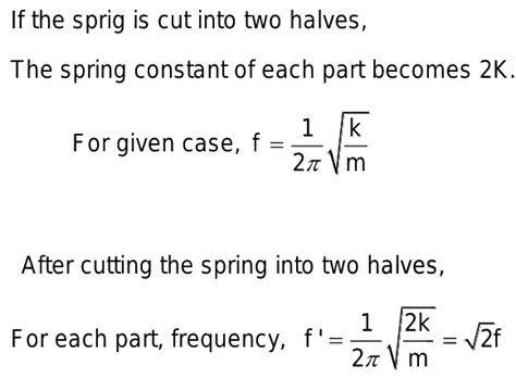 A Weightless Spring Has A Force Constant K Oscillates With Frequency F