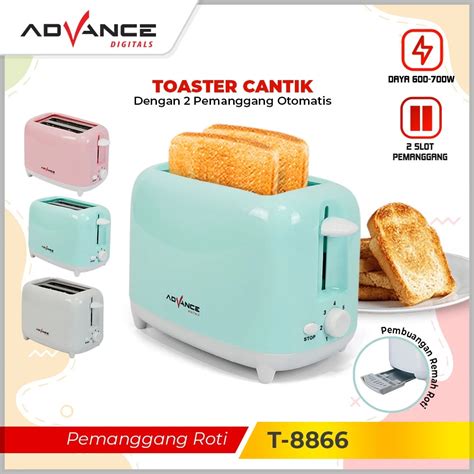 Jual Advance Pemanggang Roti Toaster Sandwich Otomatis Pop Up TOS T8866