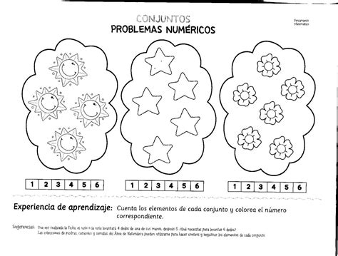 PDF Fichas de Pensamiento Matemático para Preescolar Técnicas Para