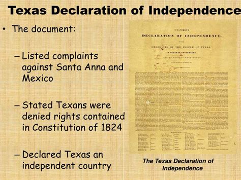 Ppt Texas Declares Independence Powerpoint Presentation Free