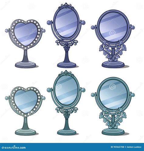 Vintage Mirrors With Ornament And Decoration Stock Vector