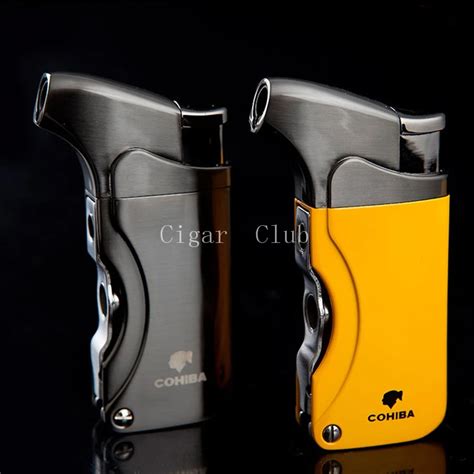 COHIBA Gadget High Quality Tirbo Lighter Beautiful Metal Windproof