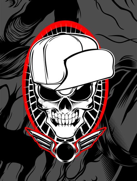 Skull Wearing Hat Vector 540585 Vector Art At Vecteezy