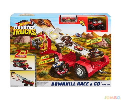 Hot Wheels Игрален комплект трансформираща се писта транспортьор Мечо бг