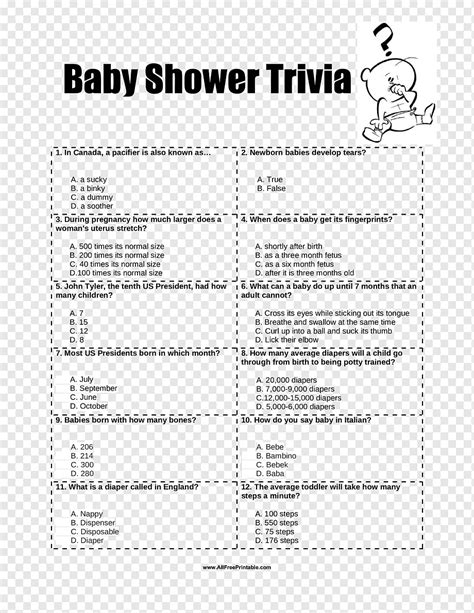 Baby Shower Trivia Juego Fiesta G Nero Revelar Fiesta Juego Ngulo