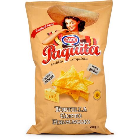 Snack Pata Paquita Tortilla Al Gusto Formaggio Patatine Gr