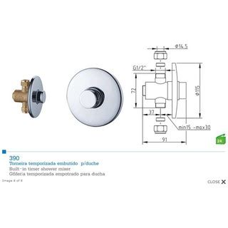 Concealed Time Delay Shower Valve For Beach In Wall Auto Shut Off Push